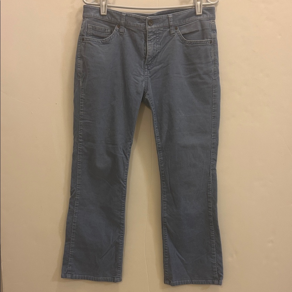 Uniqlo Women's Straight Leg curduroy Blue Jeans